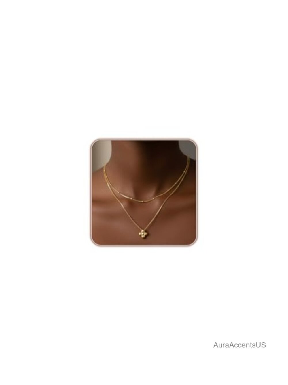 Layered Gold Plated Necklace Set Dainty Adjustable Women's Jewelry